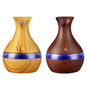 Wood Grain Air Humidifier Aroma Essential Oil Diffuser - 2 Set - Sabrena Sharonne